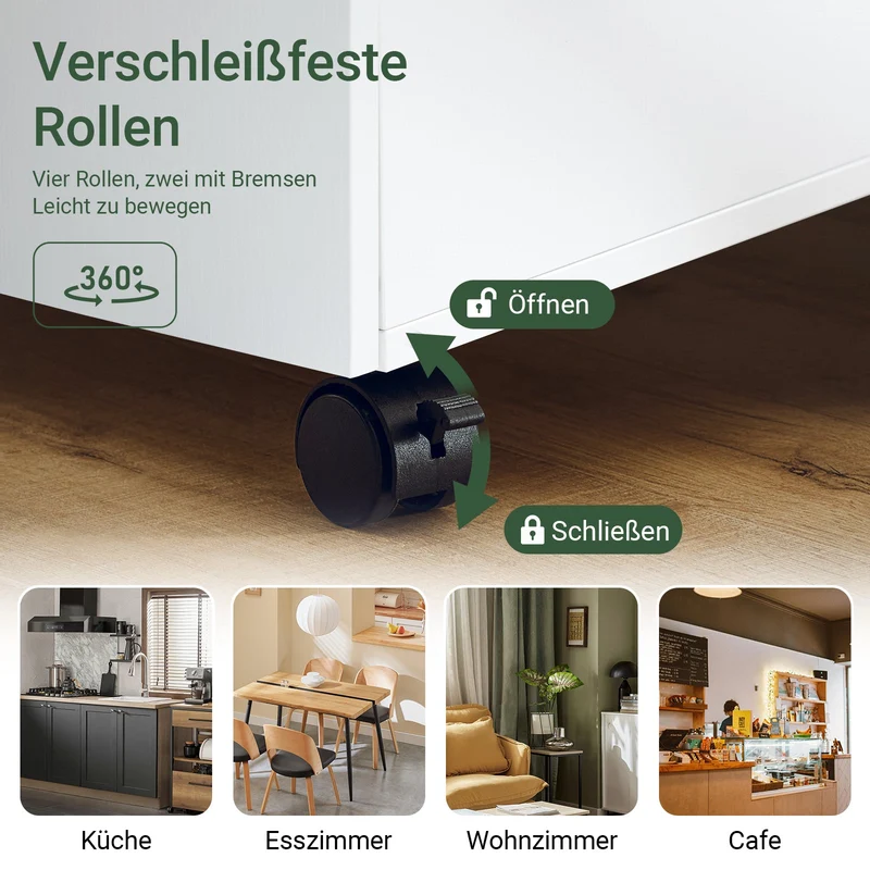 SoBuy | Nachttisch | Badrollwagen | Nischenregal | Boxspringbett | schmal Beistelltisch | FBT155-WN