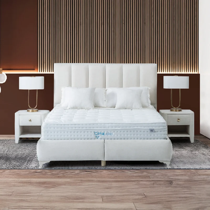 Climalatex Polo Boxspringbett Set inkl. Matratze – Naturlatex, 5-Zonen-Federkern & Climatex-Technologie für Optimalen Schlafkomfort