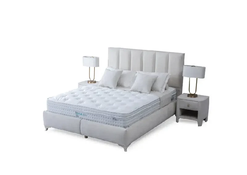Climalatex Polo Boxspringbett Set inkl. Matratze – Naturlatex, 5-Zonen-Federkern & Climatex-Technologie für Optimalen Schlafkomfort