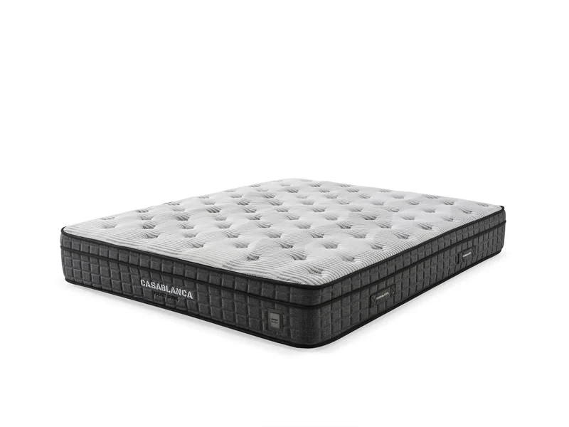 Casablanca Punto Boxspringbett Set: 5-Zonen-Federkern, Doppelkern-Technologie & Atmungsaktives Gewebe für Gesunden Schlaf – Elegantes Design und Optimaler Komfort