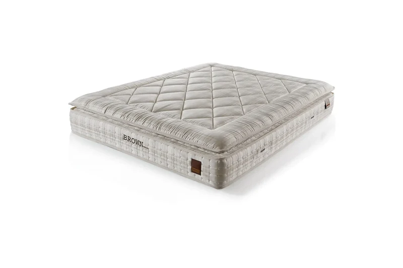 Brown Dublin Boxspringbett Set: 5-Zonen-Taschenfederkern, Mikro-Federkern & Doppelkern-Technologie für Optimalen Schlafkomfort – Kühlend, Ergonomisch & Wirbelsäulenunterstützend