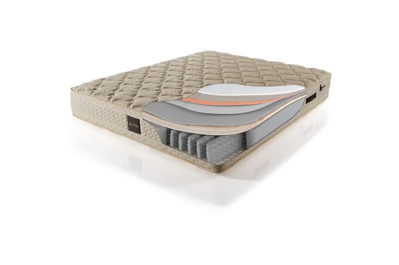 Altin Olivia Boxspringbett Set: Ultra-Harte Matratze mit 100% Schafwolle, 4-Jahreszeiten-Komfort & Bonell-Federsystem – Perfekte Temperaturregulierung für erholsamen Schlaf