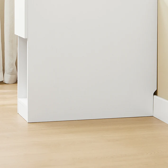 SoBuy | Nachttisch Beistelltisch Sofatisch Teetisch | Weiß-Natur | 25x60x65cm | FBT162-WN