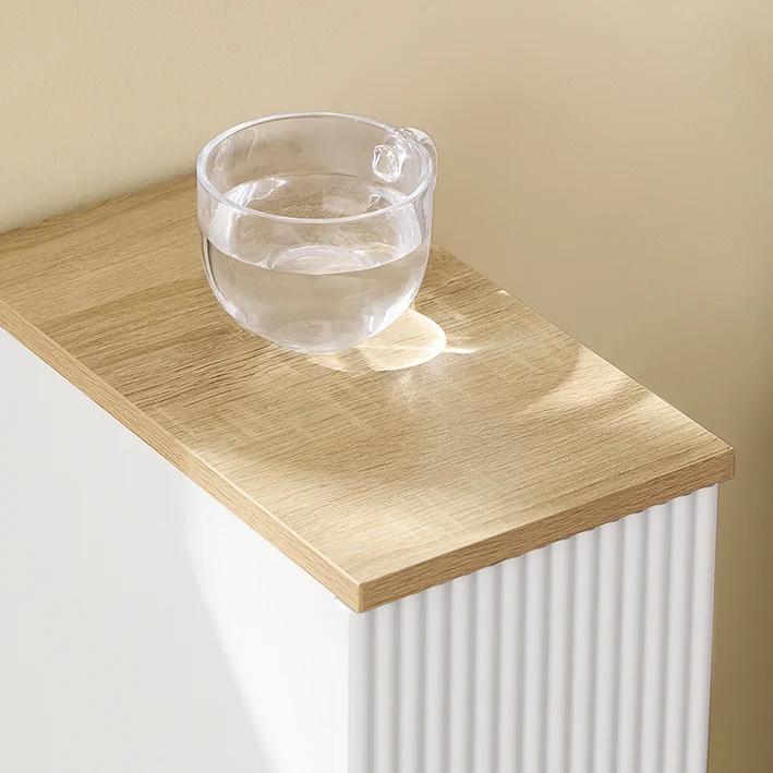 SoBuy | Nachttisch schmal | mit Wellen-Design-Schublade | Weiß | 20x60x35cm | FBT111-W