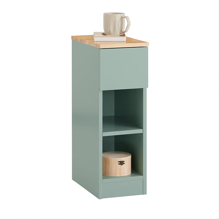 SoBuy | Nachttisch schmal |Beistelltisch mit Schublade | Grün | 20x61x35cm | FBT111-GR