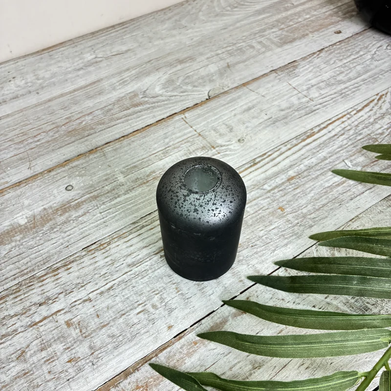 Flaschenvase Ted S Glas Blumenvase 10cm Anthrazit Vase Schwarz Deko