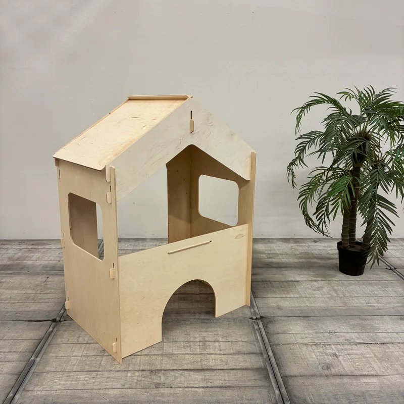 KidsDepot Kinderspielhaus Spielhaus Holz Multiplex Indoor Stecksystem