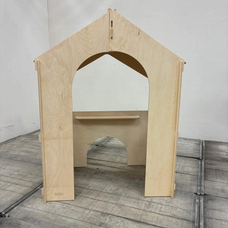 KidsDepot Kinderspielhaus Spielhaus Holz Multiplex Indoor Stecksystem