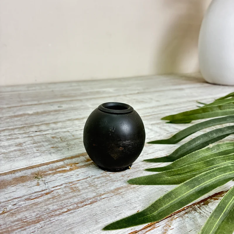 Kerzenhalter Dobra Kugel Sphere 6cm Form Metall Schwarz Kerzenständer Deko