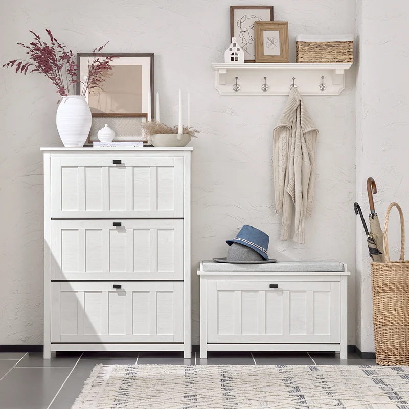 SoBuy Kenkäpenkki pehmusteella Penkki Kenkäpenkki FSR161-W