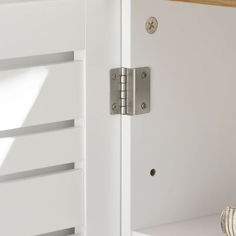 SoBuy Allaskaappi 2 Ovea puukuitulevyä Valkoinen BZR40-W