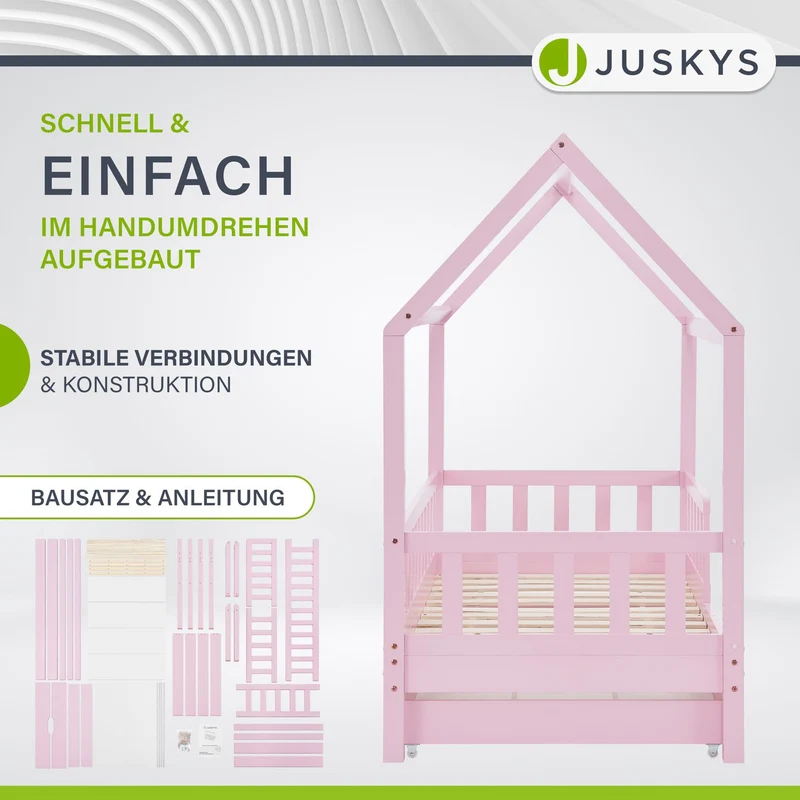 Kinderbett Marli 80 x 160 cm mit Bettkasten