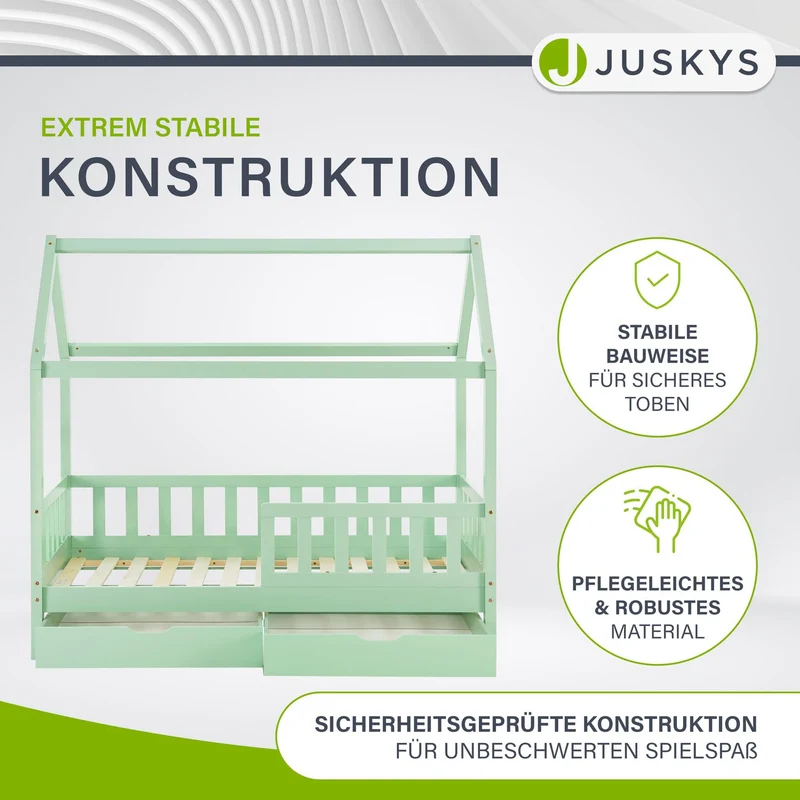 Kinderbett Marli 80 x 160 cm mit Bettkasten