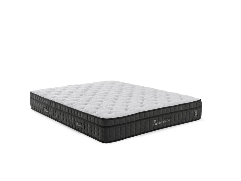 Albatros Palmera Set: Modernes Boxspringbett inkl. Matratze, Taschenfederkern & gepolstertem Kopfteil – Luxus-Design & höchster Schlafkomfort für Ihre Wohlfühloase