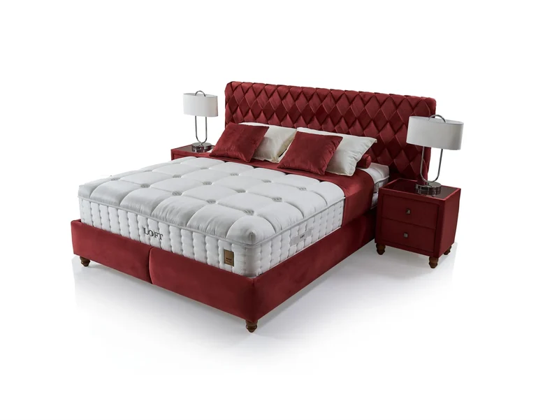 Loft Aston Boxspringbett Set inkl. Matratze – 1600 Pocket Federn, Doppellagige Federung & Dual Core für Ungestörten Schlafkomfort