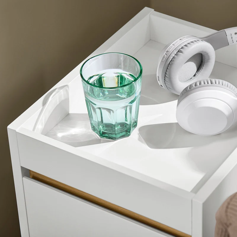 SoBuy Stolik kawowy z szufladą, Stolik nocny FBT137-W