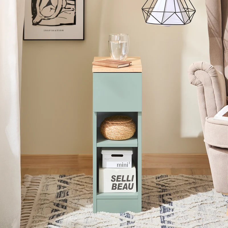 SoBuy Stolik nocny z szufladą FBT111-GR