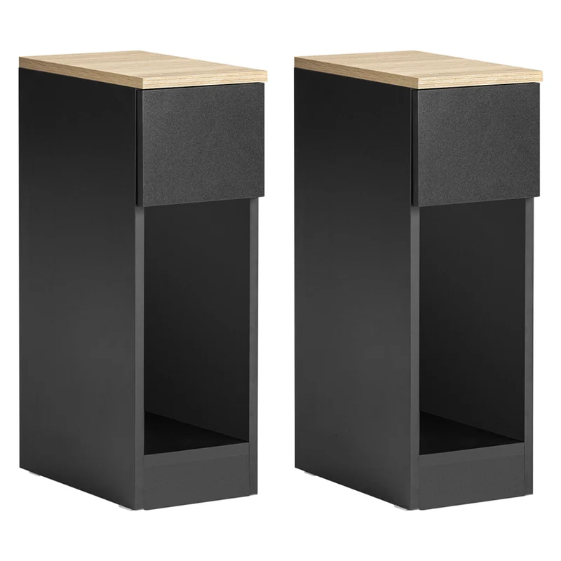 SoBuy 2 x Stolik nocny z szufladą FBT111-SCHx2