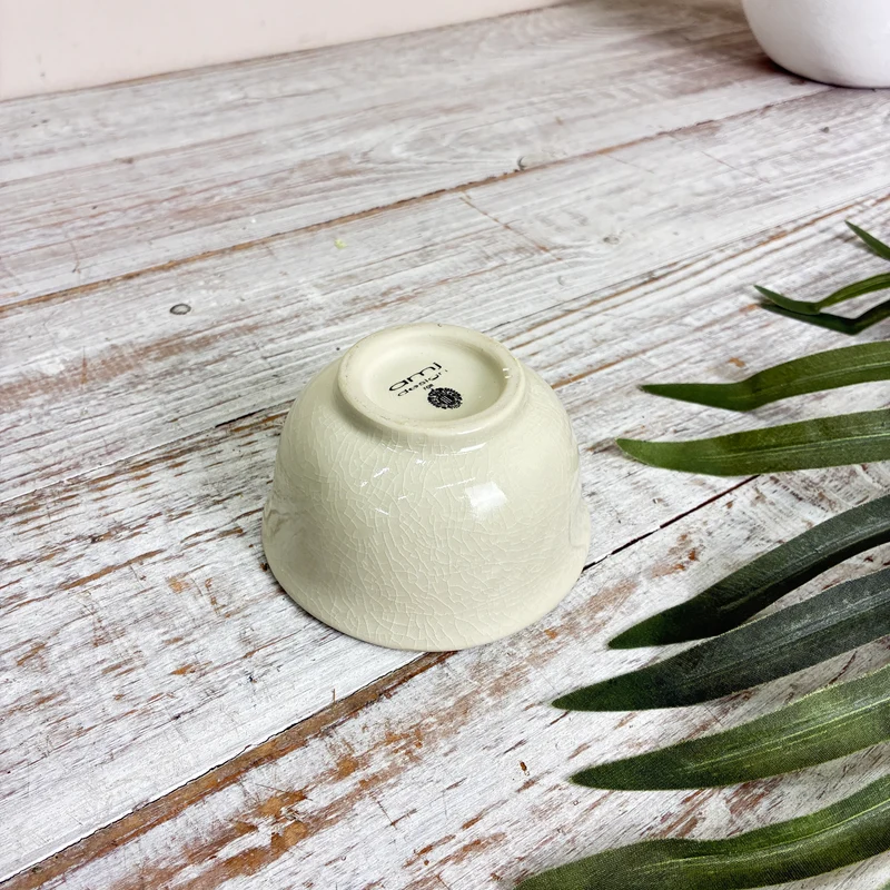 Ami Design Deko Schale Creme Keramik Craquelé Deko