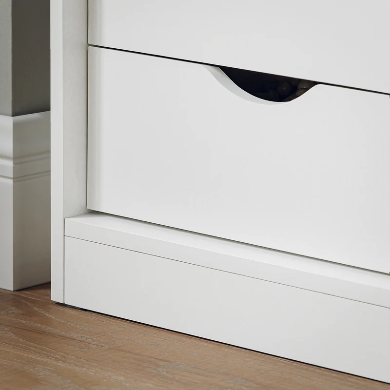 SoBuy FSR153-W Kenkäpenkki Liukuovilla – 80 × 30 × 49 cm, Valkoinen