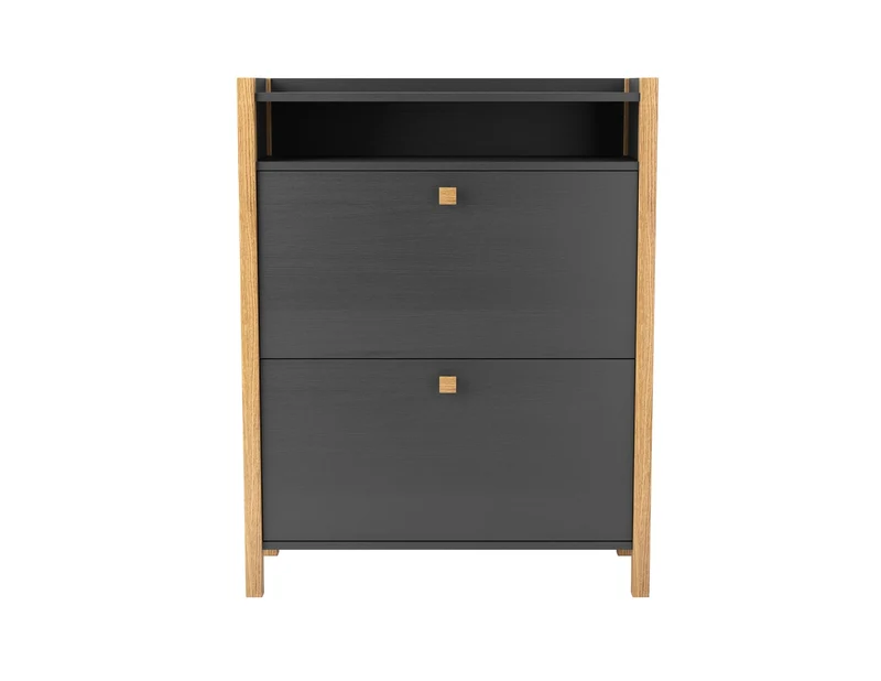 Schuhschrank HANNOVER (2 Klappen) – Dunkelgrau