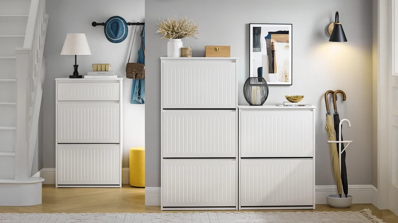 SoBuy Kenkäkaappi Kenkähylly 2 hyllyllä FSR165-K-W