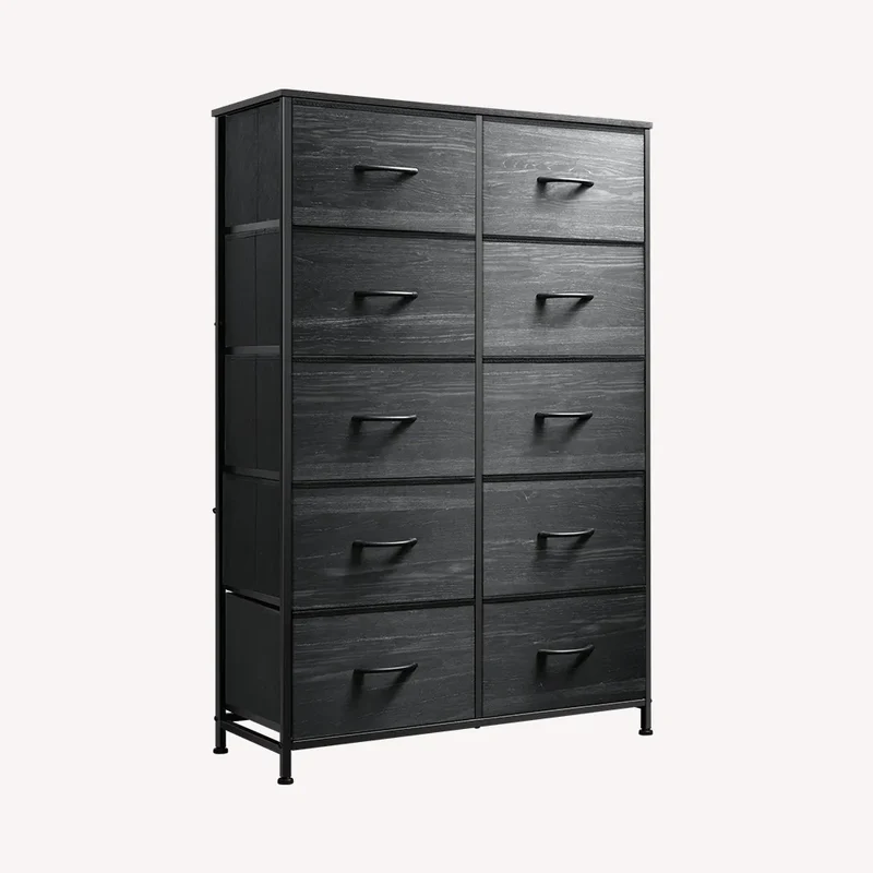 WLIVE Minimalist Tall 10-Drawer Storage Fabric Dresser