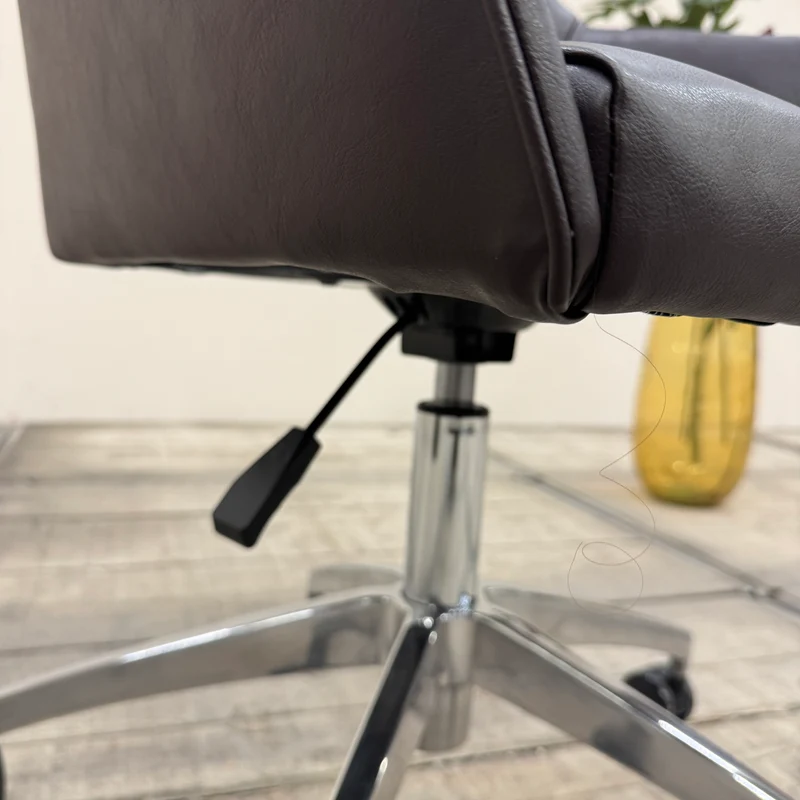 Schreibtischstuhl Bürostuhl Armlehnenstuhl Leder-Optik Dunkelgrau Anthrazit Gebraucht