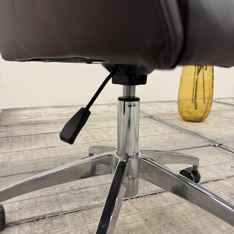 Schreibtischstuhl Bürostuhl Armlehnenstuhl Leder-Optik Dunkelgrau Anthrazit Gebraucht
