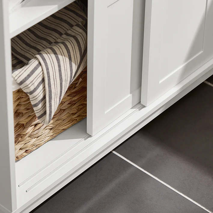 SoBuy | Schuhschrank | Sideboard mit Schiebetüren | Küchenschrank | Kommode | FSB84-W