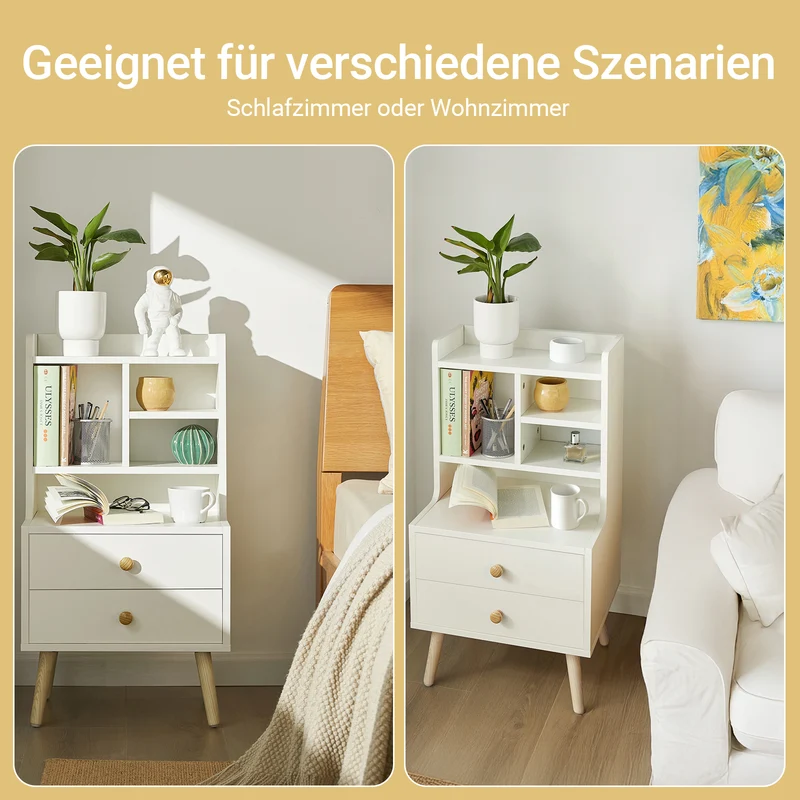 SoBuy | Nachttisch | Sofatisch | Beistelltisch | Nachtschrank | FBT100-W