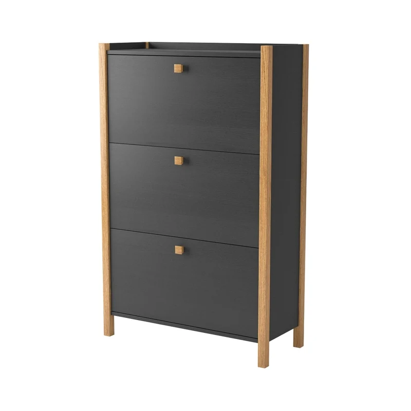 Schuhschrank HANNOVER (3 Klappen) – Dunkelgrau