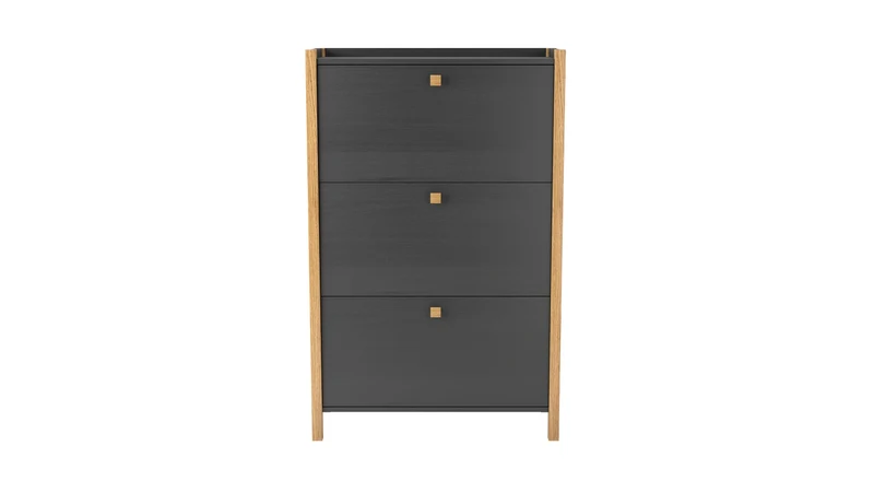 Schuhschrank HANNOVER (3 Klappen) – Dunkelgrau