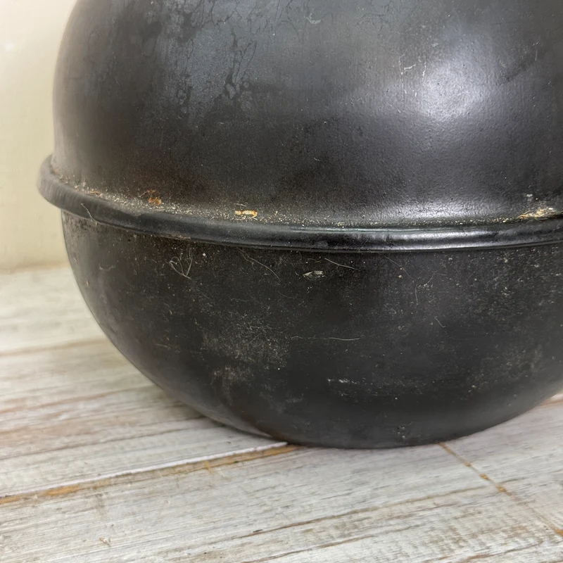 Öllampe Ölleuchte Kugel Metall Schwarz Industrie-Look Lampe Gebraucht