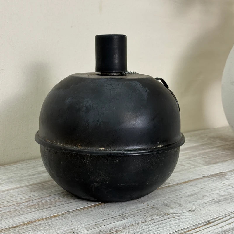 Öllampe Ölleuchte Kugel Metall Schwarz Industrie-Look Lampe Gebraucht