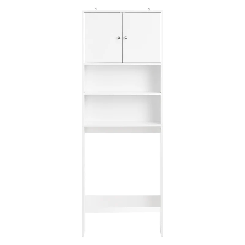 SoBuy WC-hylly kylpyhuonekaappi Pesukonekaappi Korkea kaappi BZR165-W