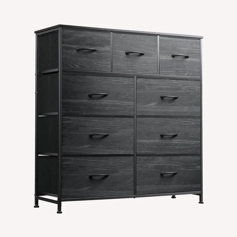 WLIVE Minimalist Tall 9-Drawer Storage Fabric Dresser
