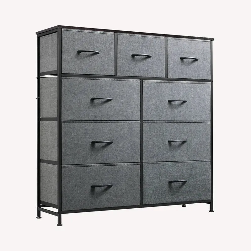 WLIVE Minimalist Tall 9-Drawer Storage Fabric Dresser