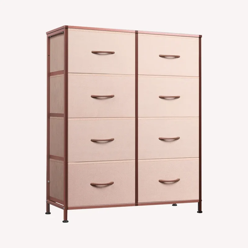 WLIVE Minimalist Tall 8-Drawer Storage Fabric Dresser