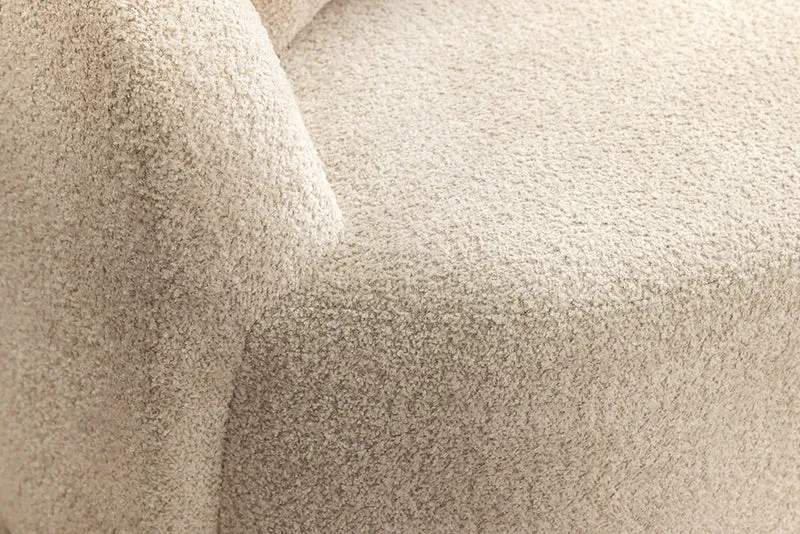 Design Sofa ARCO champagner beige 2-Sitzer Bouclé 180cm Federkern