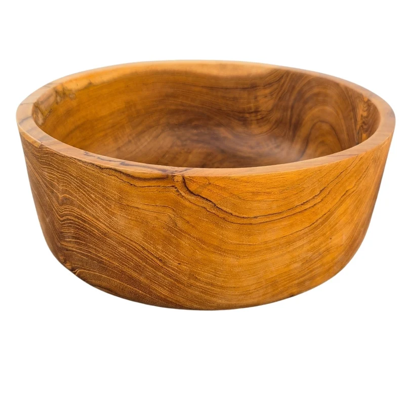 Premium Teakholz-Schale LOLA nachhaltig Holzschale D24cm Schüssel