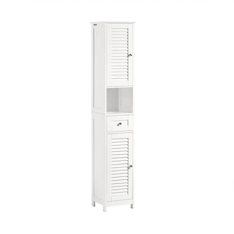 SoBuy Korkea Kaappi 2 Ovea Ja 1 Laatikko FRG236-W