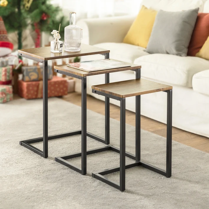SoBuy | 3er Set Beistelltische | Sofatisch | Couchtisch | FBT102-F
