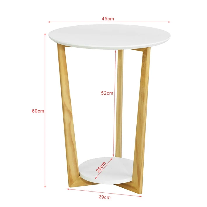 SoBuy | Beistelltisch | Balkontisch | Couchtisch | Weiß | FBT52-WN