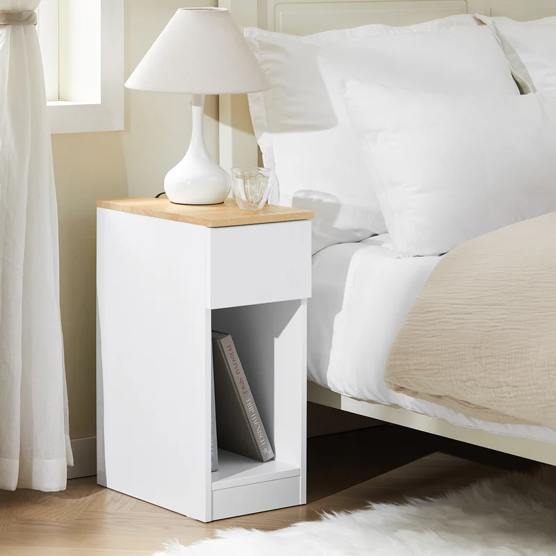 SoBuy Stolik nocny z szufladą FBT111-II-WN