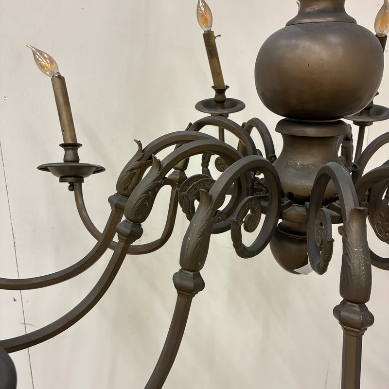 Kronleuchter Luster Bronze Messing Antik-Stil 12-flammig Lampe Gebraucht