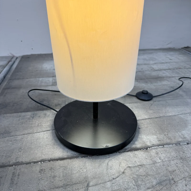 Stehlampe Beige Schwarz Stoffschirm Lampe Säulenlampe Lampe Gebraucht