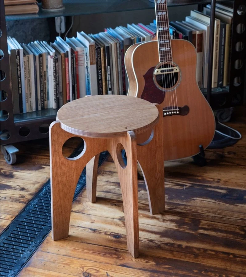 Design-Hocker TWIST | Werkzeuglose Montage & Retro-Chic