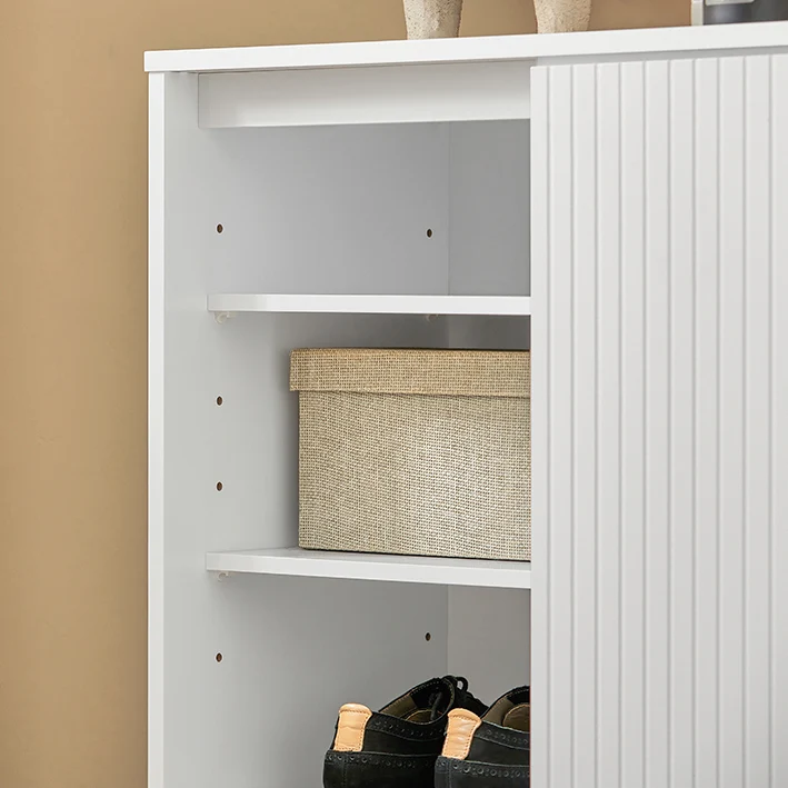 SoBuy | Schuhschrank | Sideboard | Flurschrank | Kommode | Küchenschrank | FSB62-W