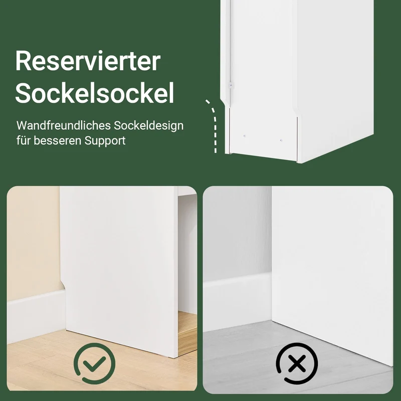 SoBuy | Nachttisch Beistelltisch Sofatisch Teetisch | Weiß-Natur | 20x60x35 cm | FBT163-WN